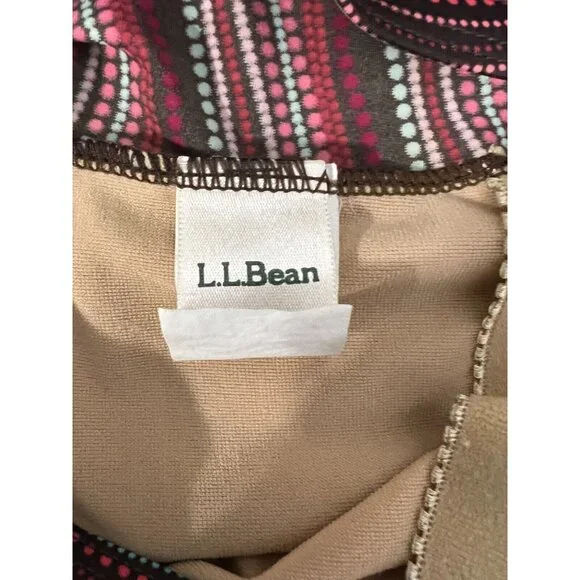 L.L. Bean Women's One Piece Swimsuit Bathing Suit Lined -Bra Built In-Size 12 - Picture 3 of 4